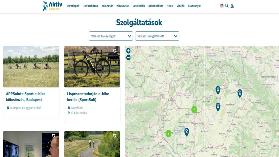 Aktív- és Ökoturisztikai Fejlesztési Központ E-bringa bérlés