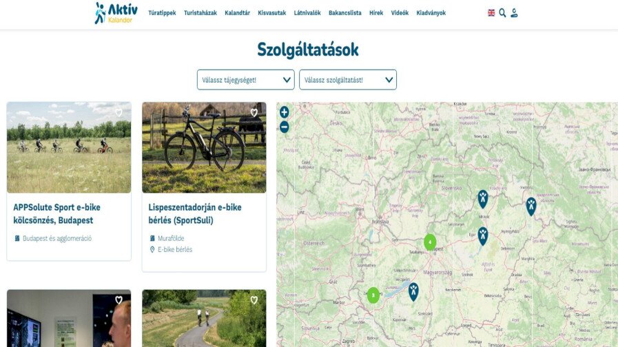 Aktív- és Ökoturisztikai Fejlesztési Központ E-bringa bérlés