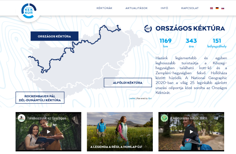 Az országos Kéktúra honlapja