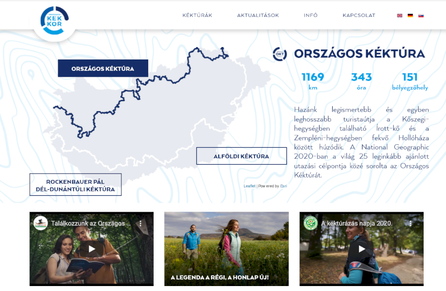 Az országos Kéktúra honlapja