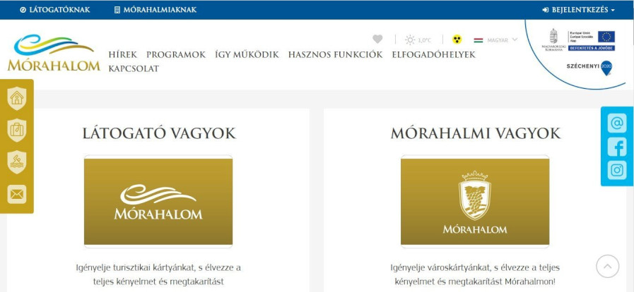 Mórahalom - városkártya rendszer