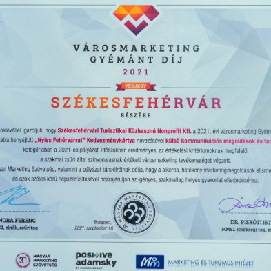 Városmarketing Gyémánt Díj