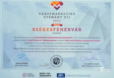 Városmarketing Gyémánt Díj 2020